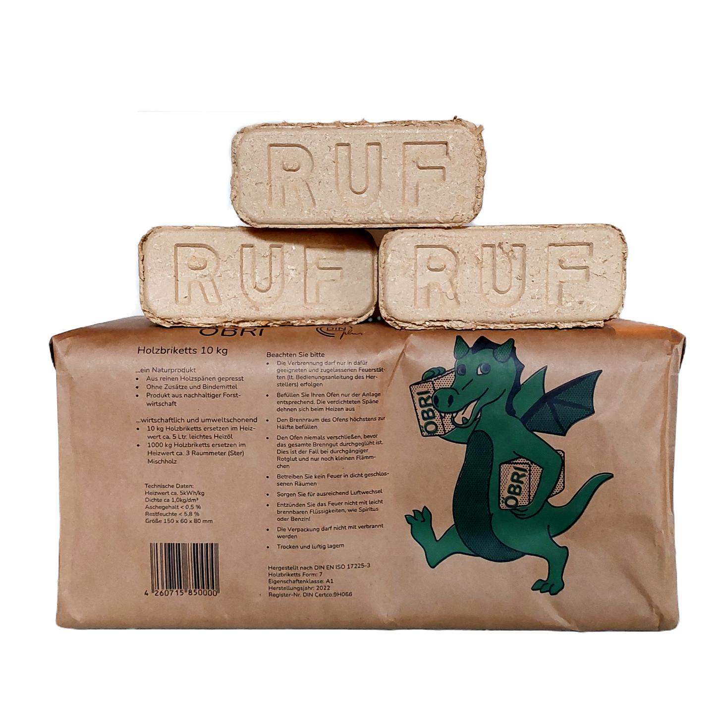 RUF Holzbriketts ÖBRI DINplus (960 kg; Oberpfalz)