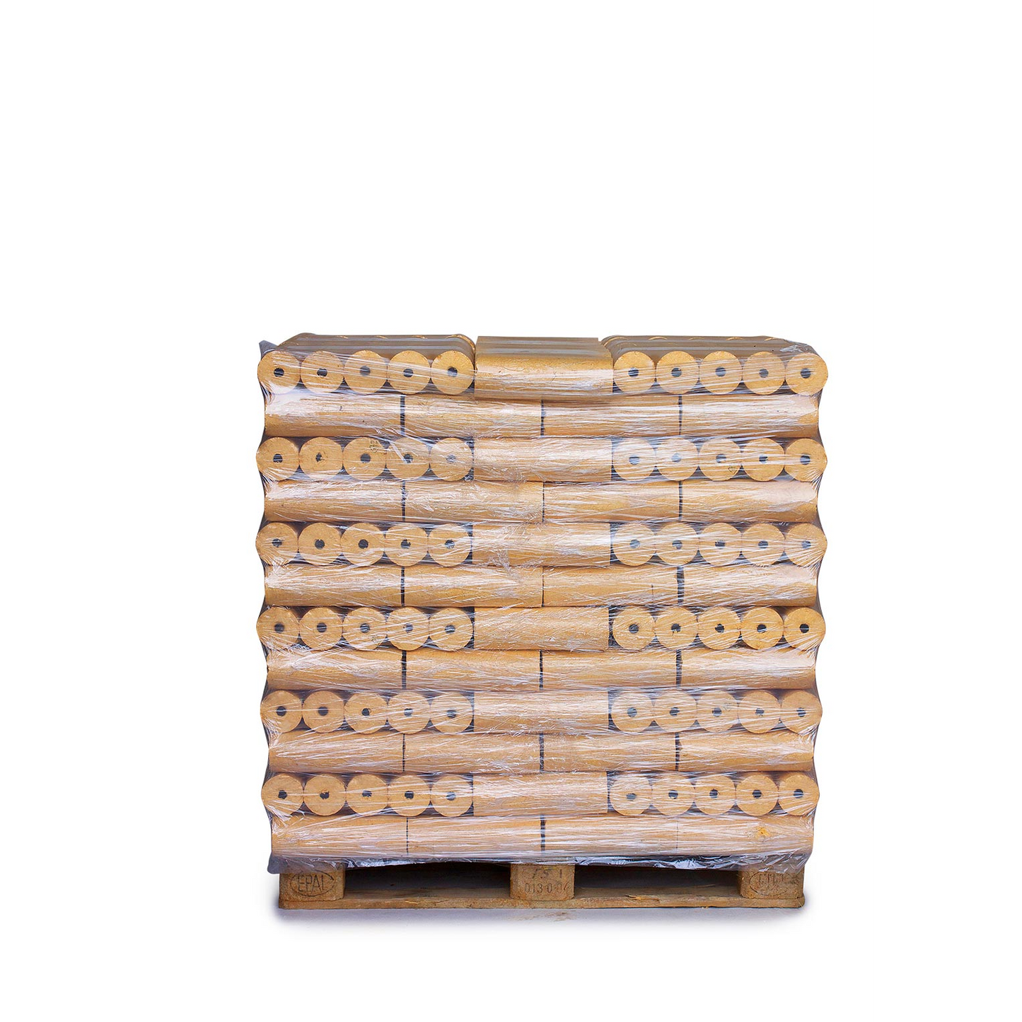 Premiumbriketts rund mit Loch (je 960kg Palette)