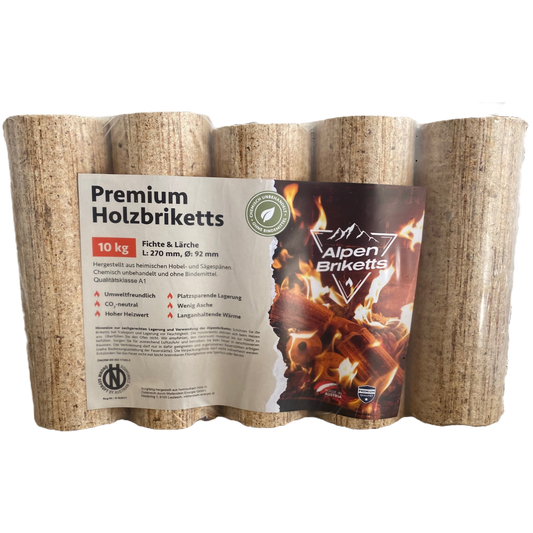 Alpenbriketts rund mit Loch (je 960kg Palette)